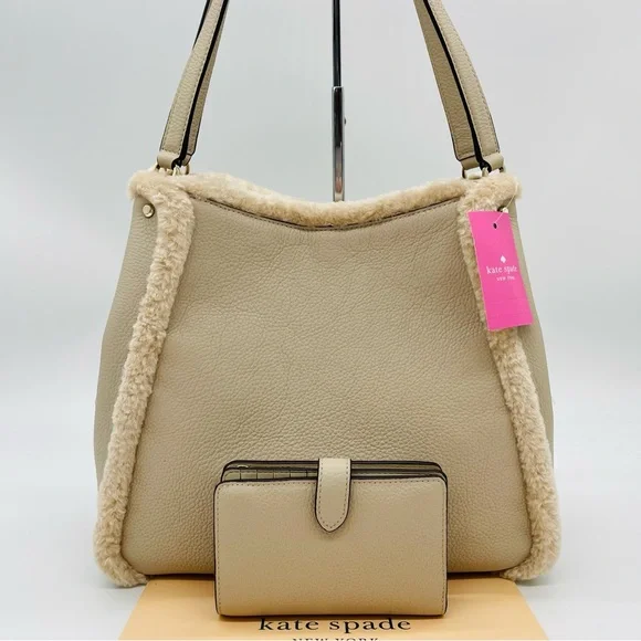 KATE SPADE ♠️ Leila Medium Shoulder Bag & Compact Bifold Wallet - Picture 4 of 13